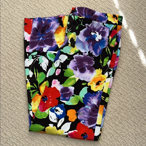Ralph Lauren Multicolor Floral Women’s Pants - Picture 2 of 3